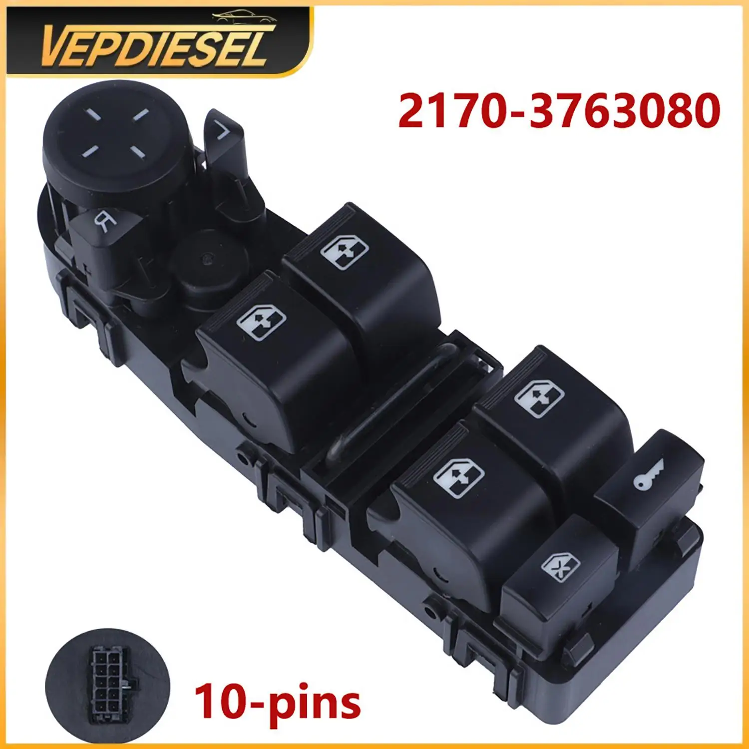 

Master Power Window Switch Button 2170-3763080 For LADA0109 VAZ Priora 2170 2171 2172 Car Interior Parts Auto Accessories