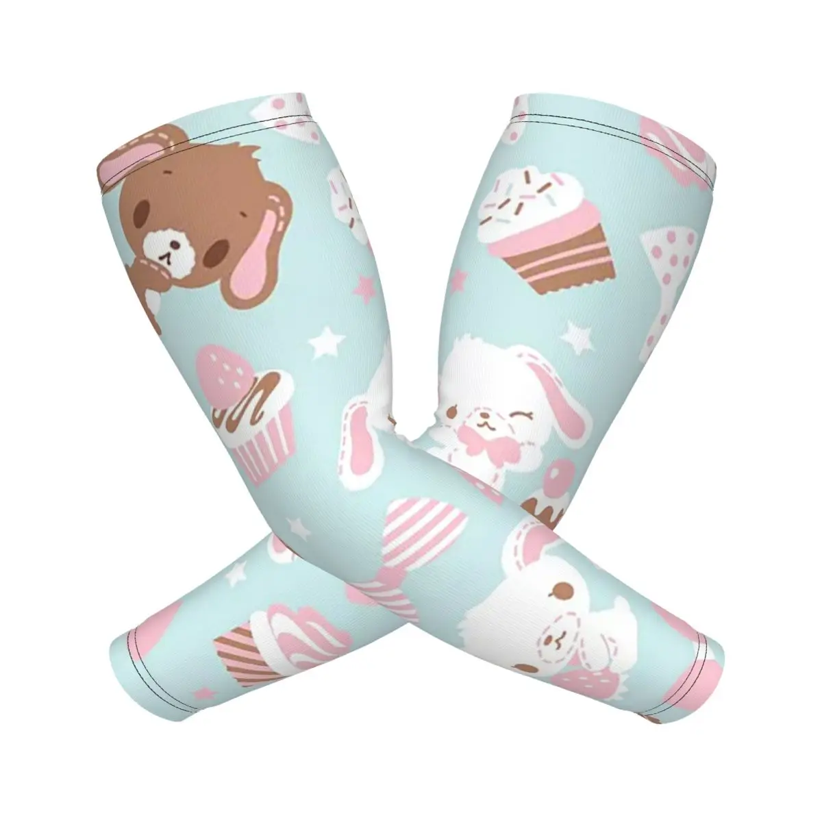 

Sugarbunnies Аниме Мультфильм Рукава Мужчины Женщины Солнце УФ-защита Татуировки Прикрытие Спорт Охлаждение Велоспорт