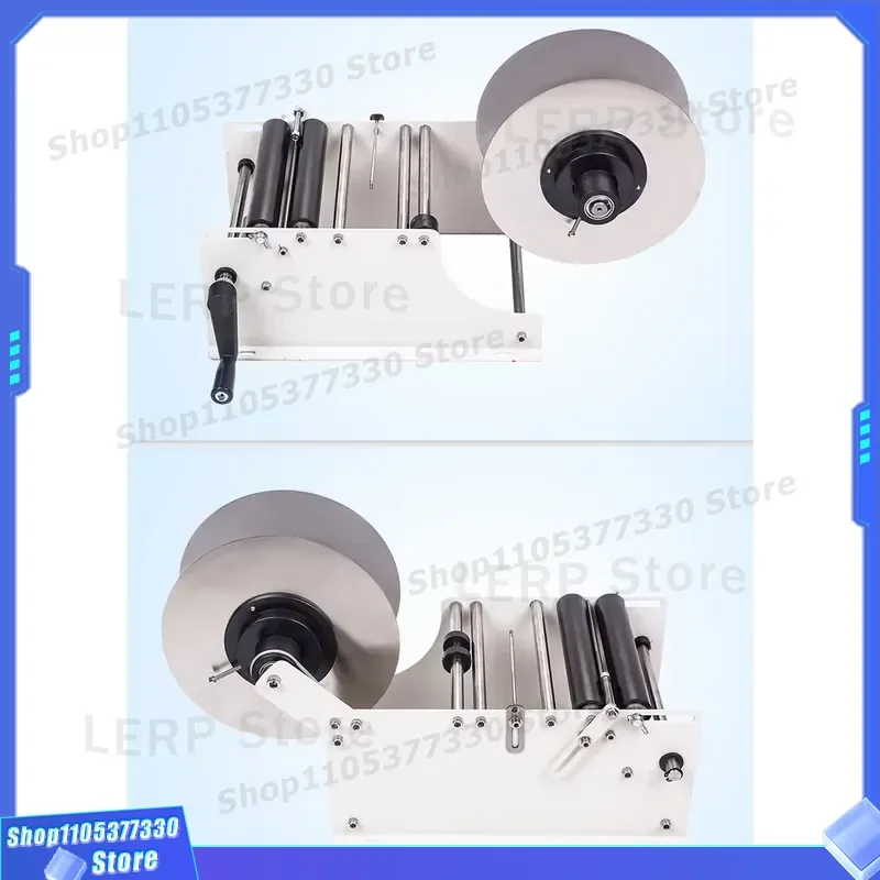 Manual Round Bottle Labeling Machine Small Desktop Sticker Applicator Easy Operation for Glass Plastic Containers Home Office
