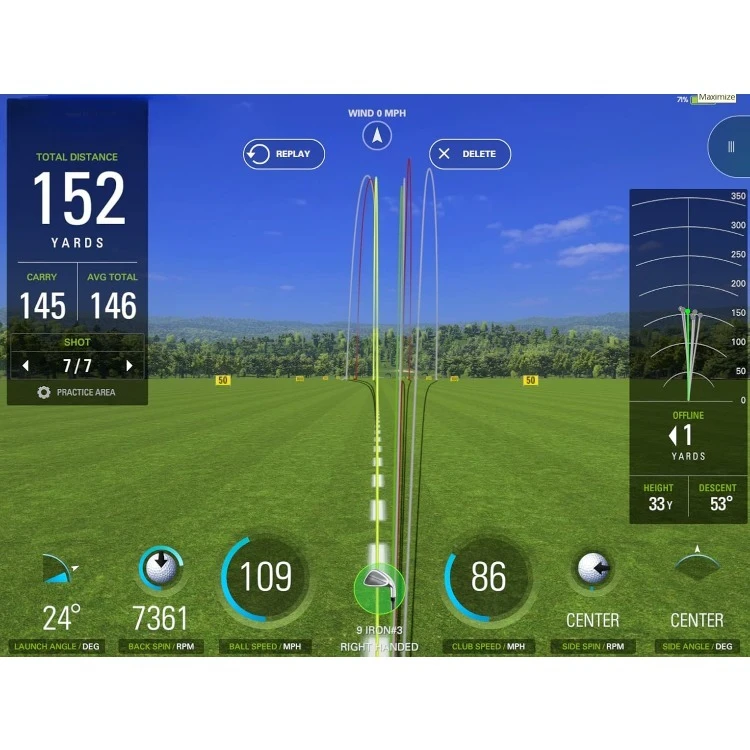 Golf-Startmonitor und Golfsimulator mit Metallschutzhülle