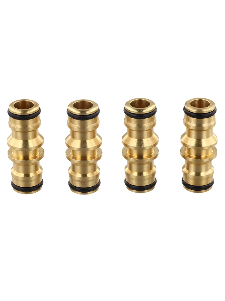 Bidirectional Hose Fitting Water Pipe Connector Secure Fit Design Hard-wearing Material Copper Hose Connection Parts
