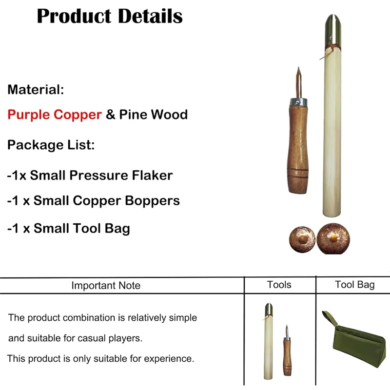 【Flash-Deal!】Knapping Tools Kit Obsidian Crafting Tool, Crystal Stone Age Toolkit, Napping Tools For Both Pros And Beginners