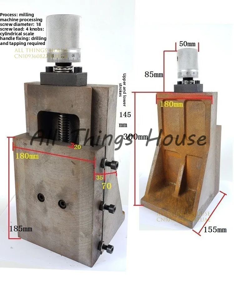 

Cylindrical Scale Vertical Right Angle Dovetail Slot With Rod Screw Carriage Slide Table Pallet L-type Lifting Slide