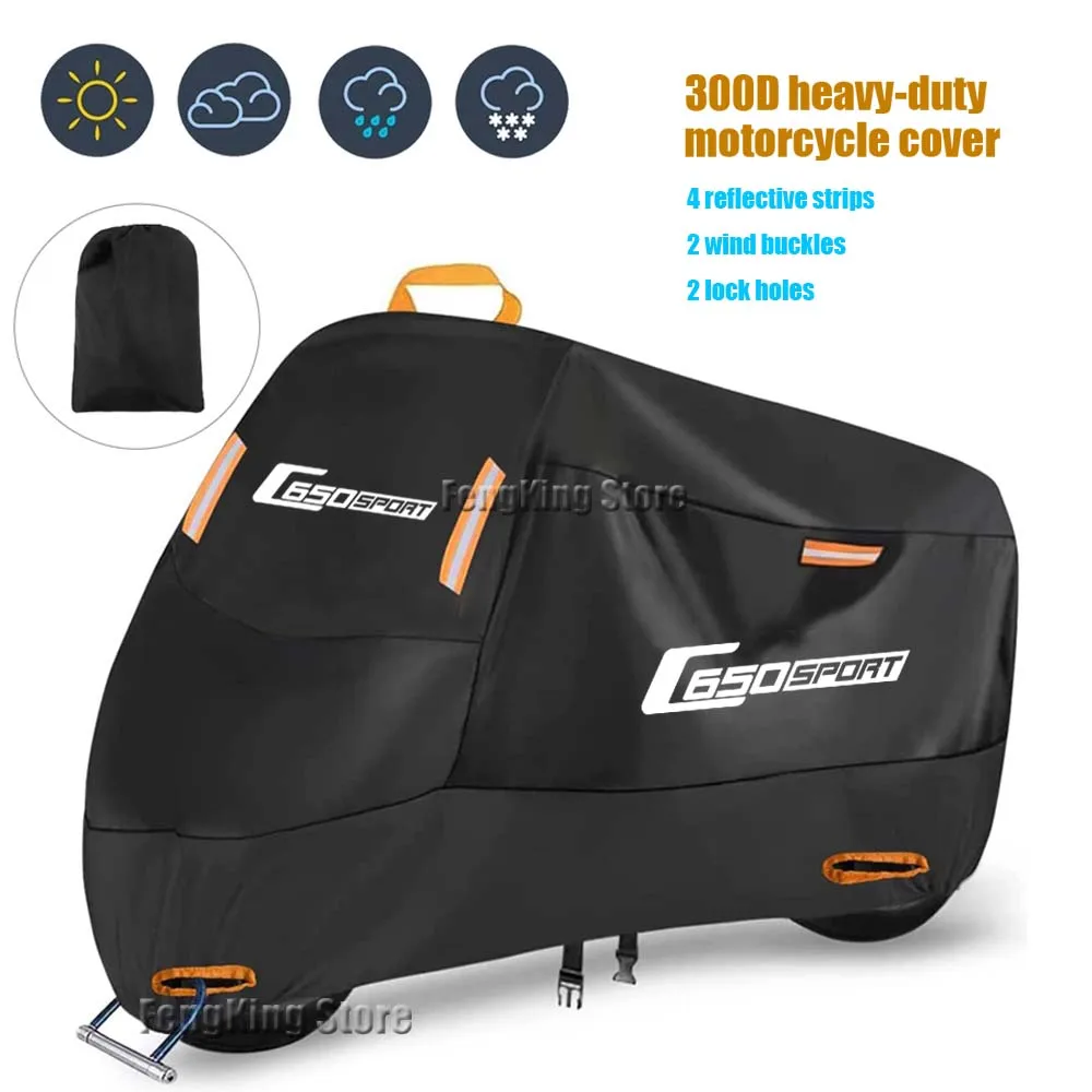 Motorcycle Cover UV Protective Dustproof Outdoors Motorcycle Waterproof Cover For BMW C650 SPORT C650GT C 650 GT