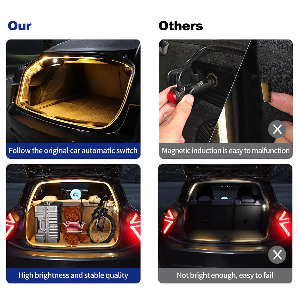Rear Trunk Light for Mini Cooper S F54 F55 F56 F60 R55 R56 R60 J01 Electric F65 F66 F67 U25 Countryman Bright LED Silicone Light