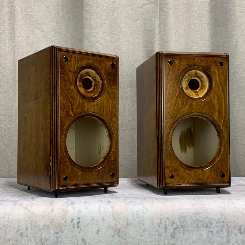 Wooddiy 5/6.5 inch One Pair Speaker Empty Cabinet Minima Vintage Classic Two-way Bookshelf HIFI DIY Bass Reflex Acoustic Box