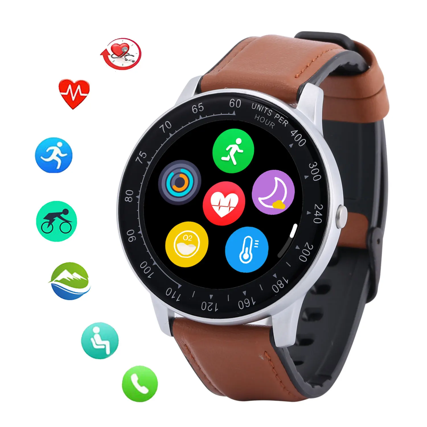 

New Smart Sports Men Watches For Men Women Heart Rate Monitor Fiess Tracker Watch Temp Oxygen Blood Pressure Clock