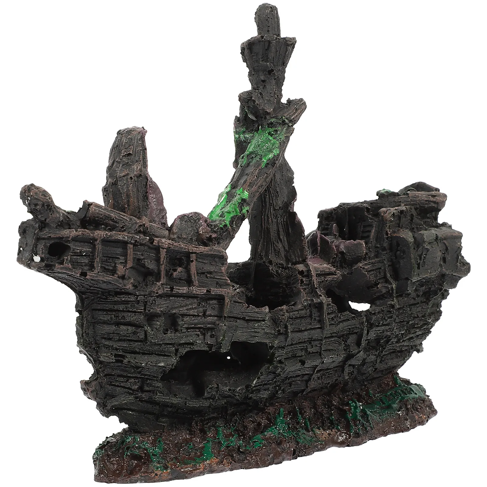 

Pirate Ship Resin Shipwreck Model Fish Tank Shipwreck Ornament Decorations Aquarium Landscape Underwater Craft