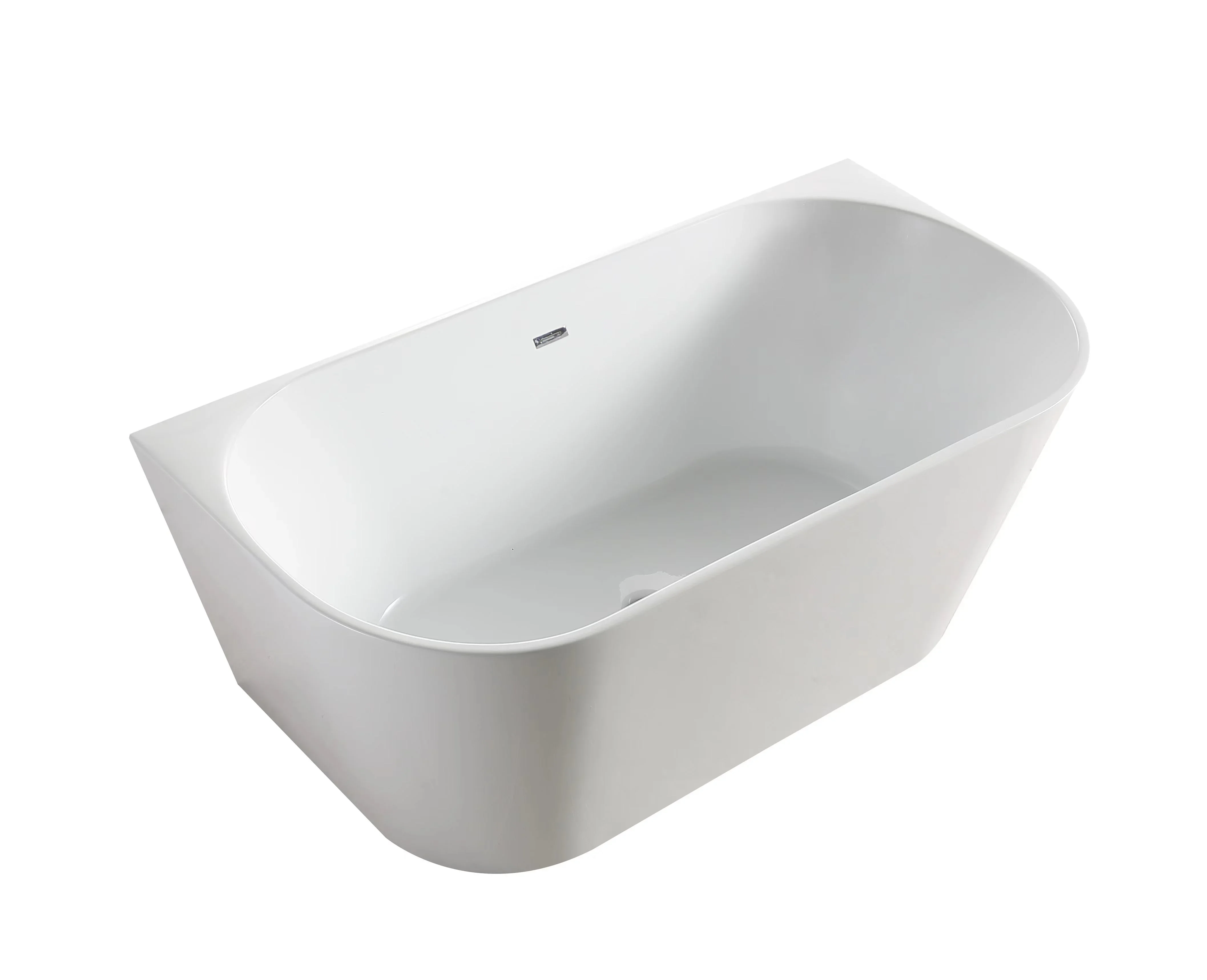 factory supplier sanitary ware freestanding acrylic bathtub free standing back to the wall bath