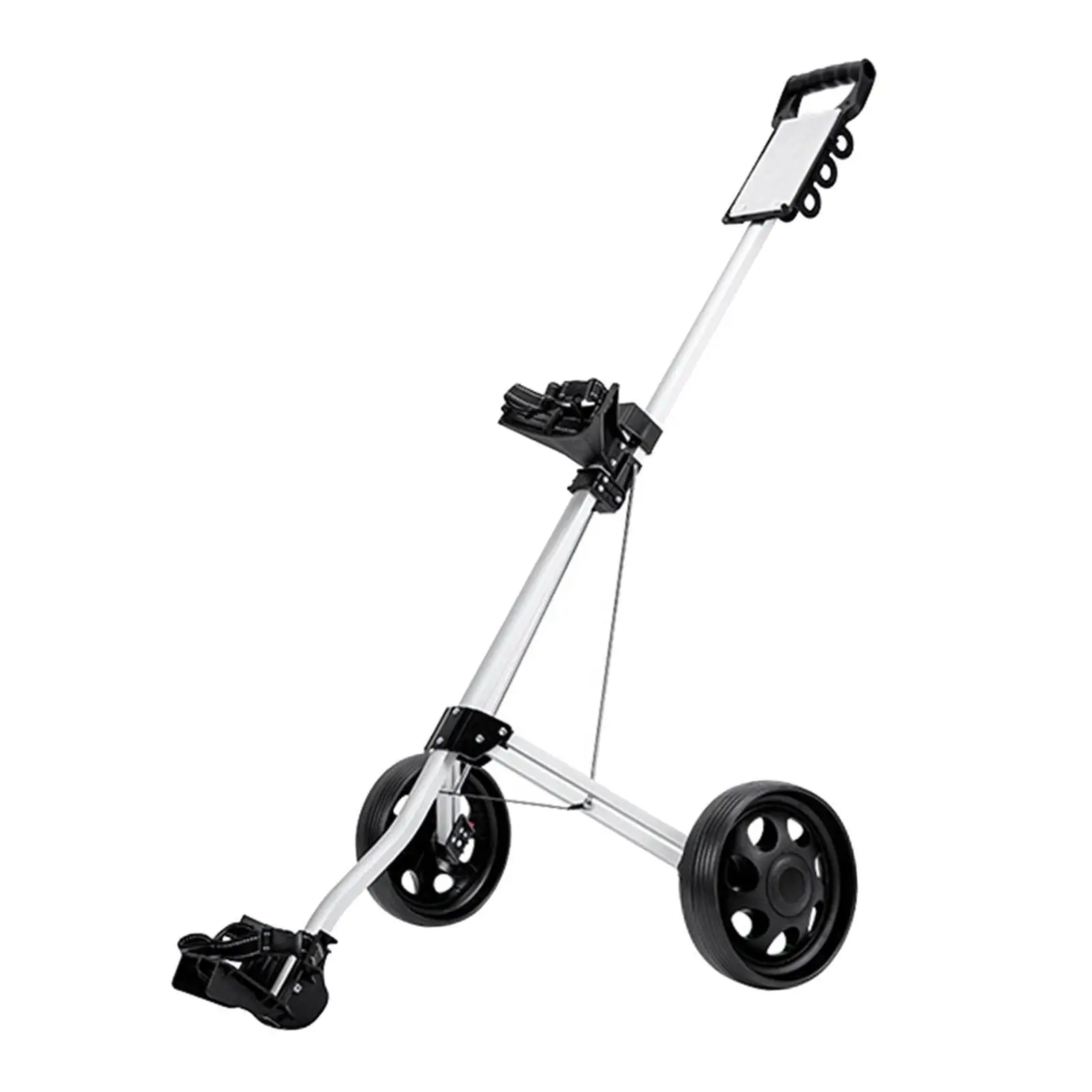 Golf Pull Push Cart 2 Wheel Equipment Compact Multifunctional Trolley Hand Cart for Exercise Fitness Grass Driving Ranges