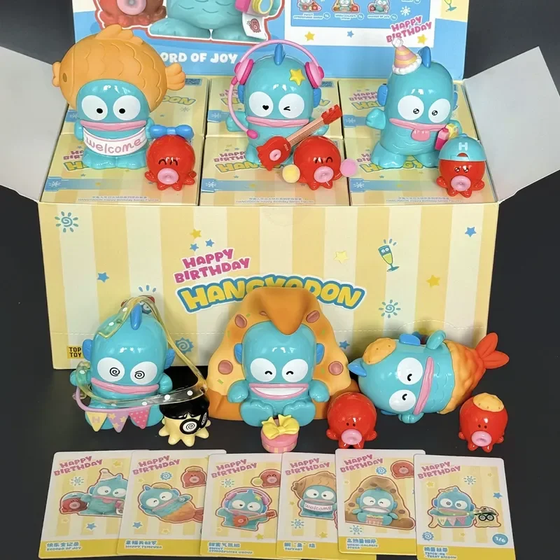 100% Oryginalny Toptoy Hangyodon'S Happy Birthday Series Blind Box Ręcznie Robione Ozdoby Dekoracyjne z Kreskówek Prezent Urodzinowy Kolekcjonerska Zabawka