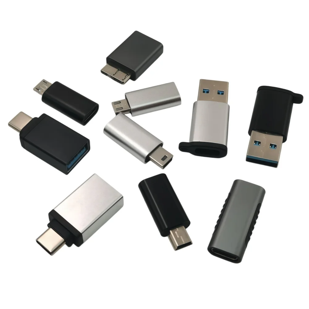 USB-C to Micro USB Mini USB Adapter Type-C Female To Micro Usb Male Converter for Phone Tablet Camera Charging Adaptor