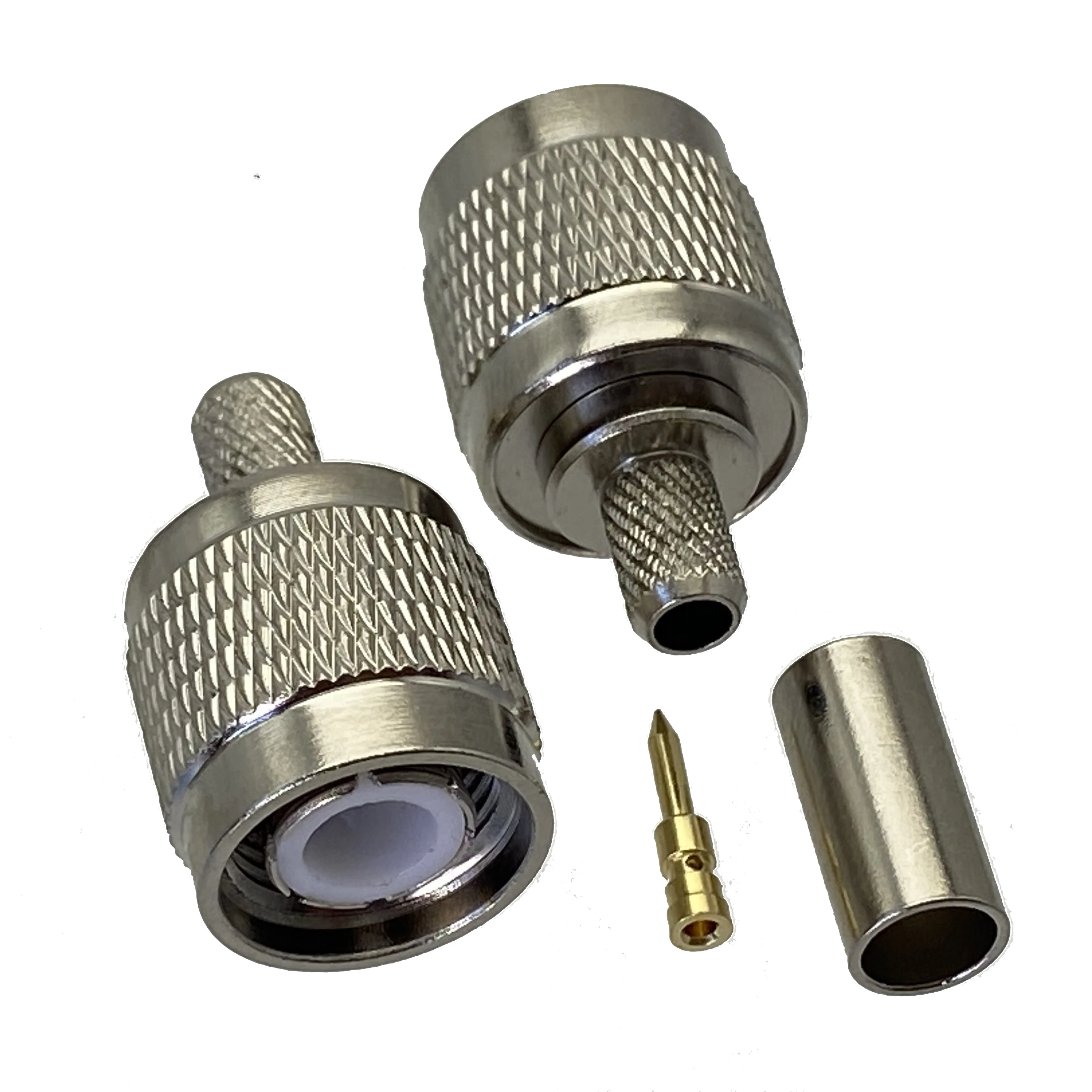 10 szt. Złącze TNC wtyk męski zaciskany RG58 RG142 LMR195 RG400 kabel prosty