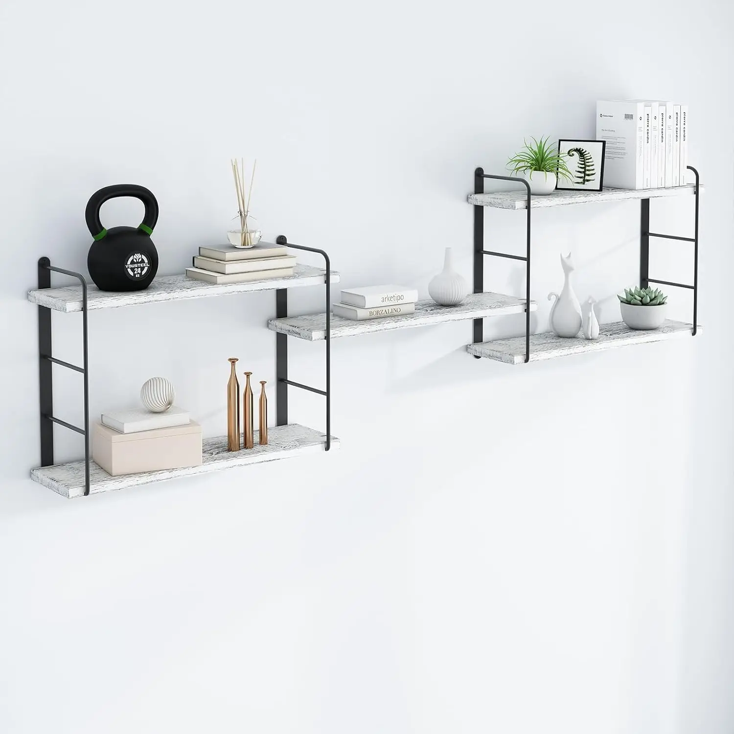 

Wall Shelves, Wall Mounted Bookshelves, DIY Floating Shelves for Wall, Wood Hanging Book Shelves for Room, Bedroom, Liv