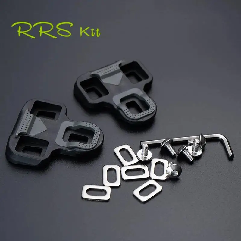 Rrskit pedal de bicicleta grampos de bicicleta de estrada placa de travamento automático para keo ultraleve ciclismo pedal sapatos grampo flutuante para wellgo rc7