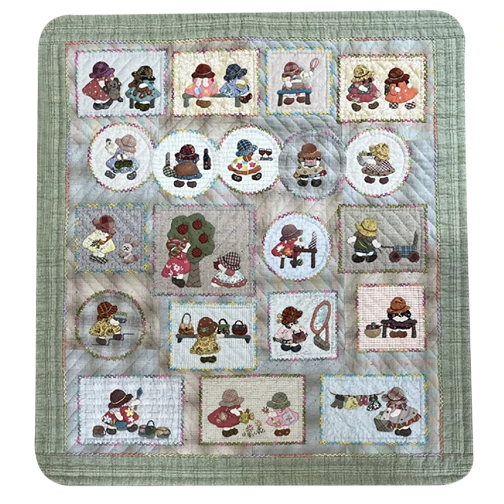 1 set Cute Girls Combination Wall Mat Template 20 patterns Multiple scenarios DIY Hand Soft Embroidery Template Wall Decoration