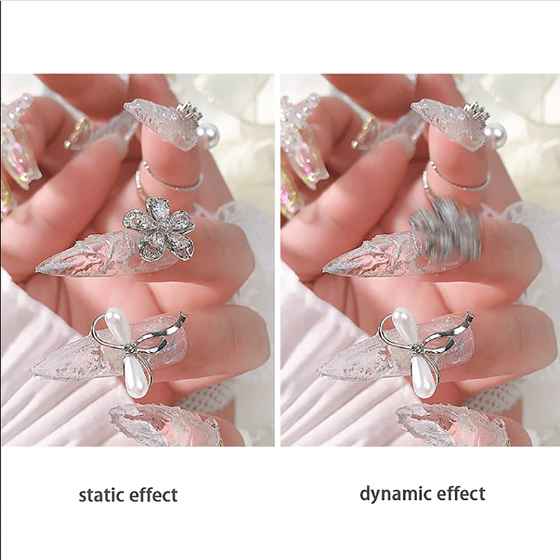 /Vly/Manicure Rotating Jewelry Accessories Universal Rotating Bearings Rotatable Transfer Bead Nail Decoration 5Pcs
