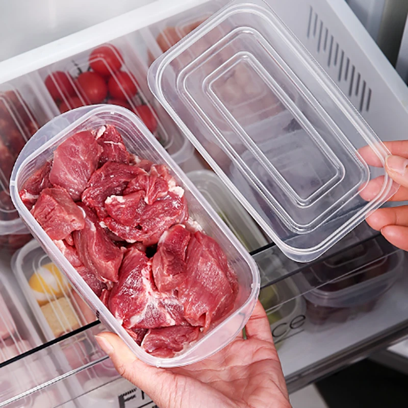 Refrigerator Frozen Meat Storage Box Fresh-keeping Box Superimposed Organizadores Food Storage Containers