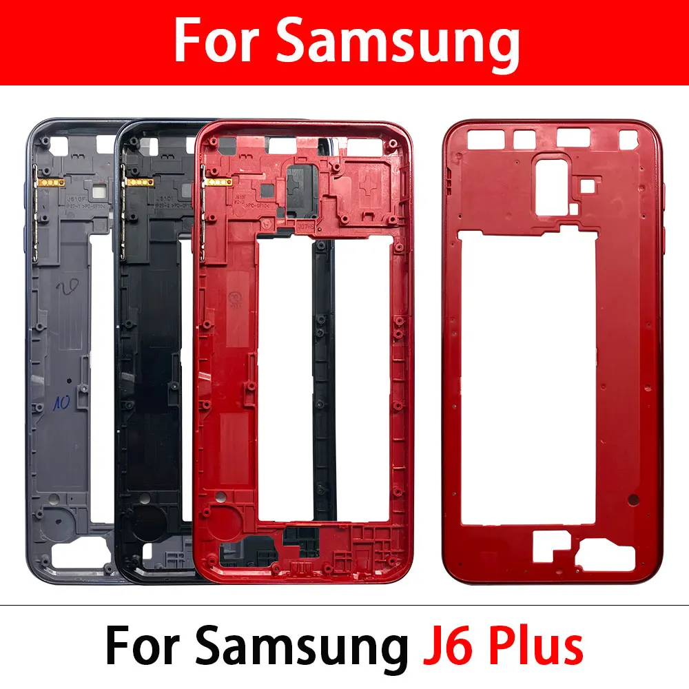 Best Quality For Samsung J6 Plus J610 Middle Frame With Side Button Housing Bezel Repair Parts