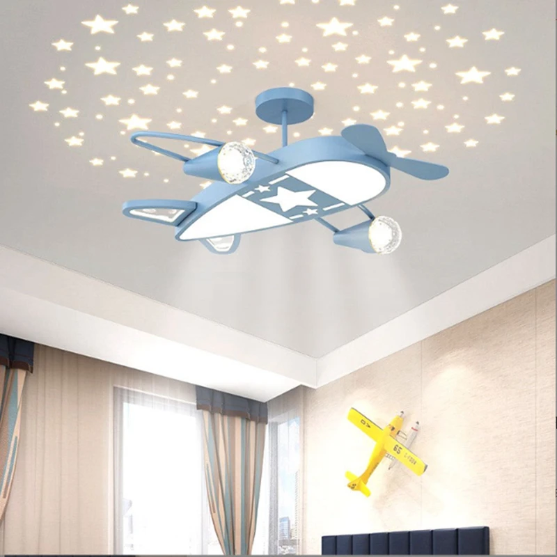 Originality Children Bedroom Ceiling Light Modern Intelligent LED Chandelier Cartoon Aircraft Interior Decoration Lamps