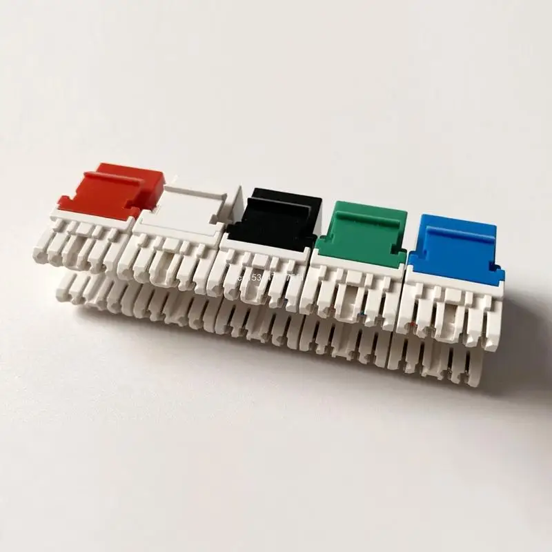 5-Pack CAT6 RJ45 Insert Keystone LAN Coupler Plug T568A Module Slot For Internet Ethernet Connector DropShipping