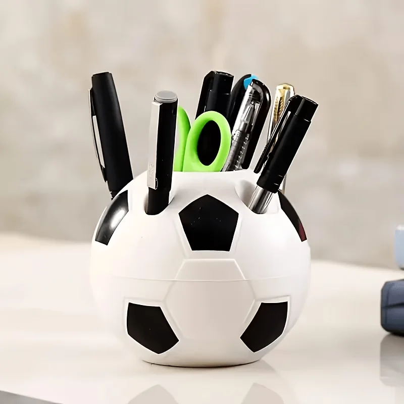 Sports Football Hanging Organizer, Multi-use Pen & Toothbrush Cylinder Holder Durable Decor Indoor Daily Use