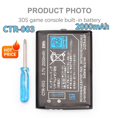 Imagen 2 del producto 1-10 Uds 2000mAh CTR-003 para Nintendo 2DS 3DS nueva batería 2DS XL CTR-003 para Nintendo 3DS N3DS controlador de mando