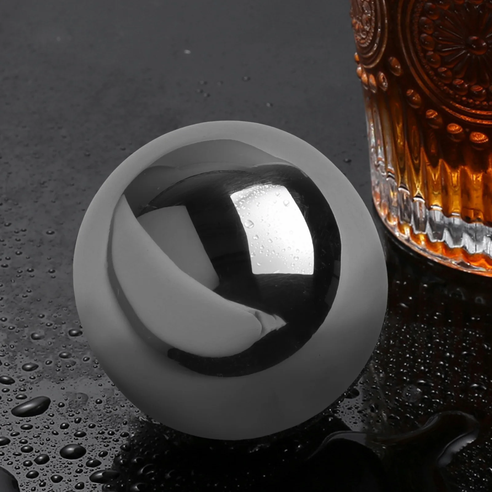 Sophisticated Cooling Reusable 38MM Stainless Steel Ice Stones Perfect for Enjoying a Glass of Whiskey or Fine Wine