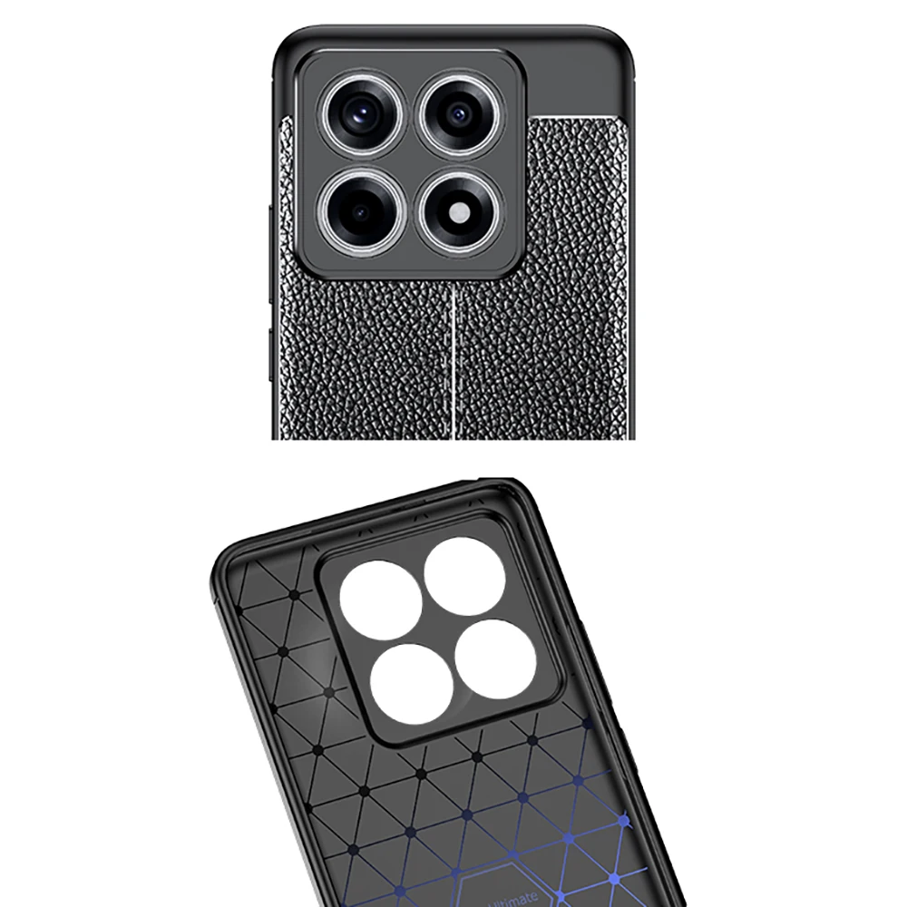 حافظة لهاتف Xiaomi 14T Pro/14T مصنوعة من جلد الليتشي بفتحة رفيعة من مادة البولي يوريثان الحراري المقاومة للصدمات لسلسلة Xiaomi 15/14/13/12 #3