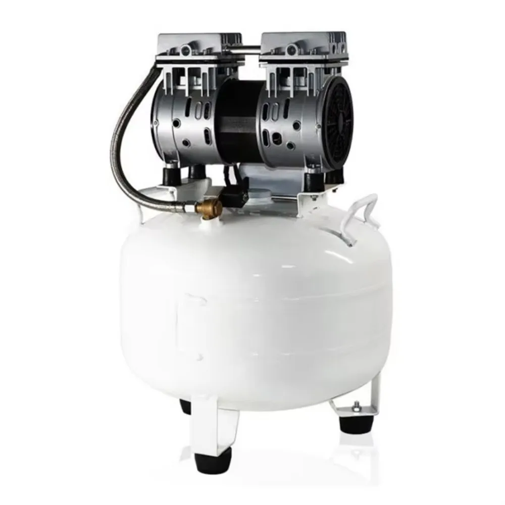 Oil-free silent vertical air compressor Oil-free piston compressor head tank