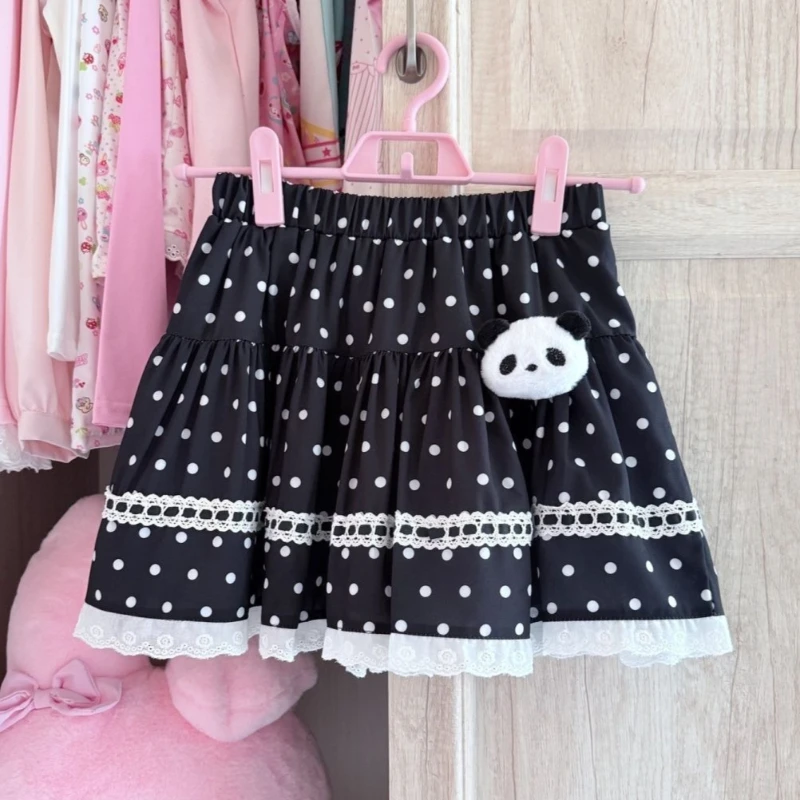 

Японские мини-юбки в стиле Y2K с милым принтом в горошек, женские юбки в японском стиле, кавайные милые юбки, летние юбки для девочек, винтажная мода, ретро-юбка-тортик