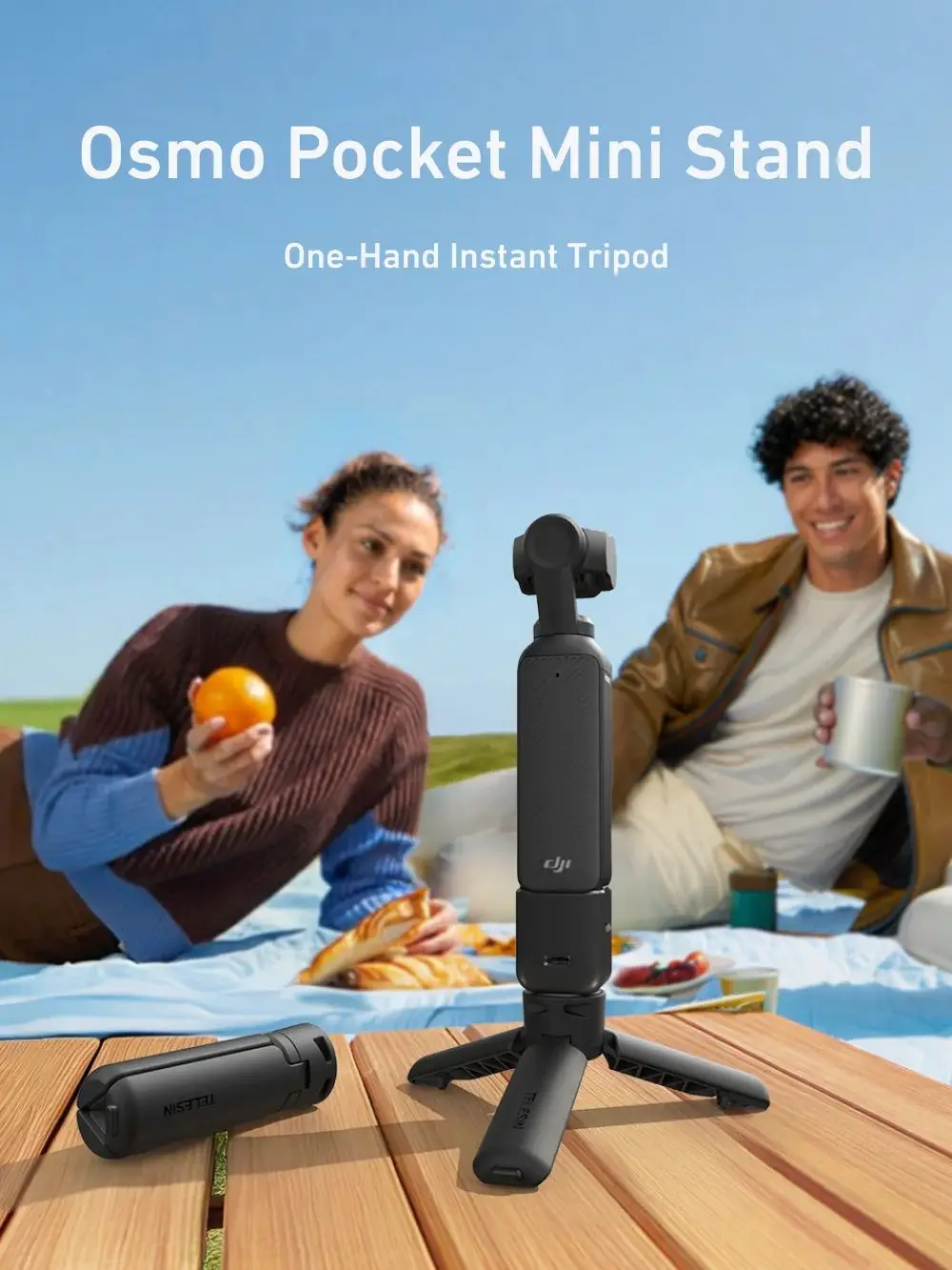 TELESIN Mini Schnellverschluss Universal-Stativ-Handgriff für GoPro Insta360 DJI Osmo Action-Kamera mit 1/4 Zoll Schraubadapter