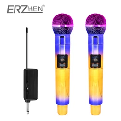 B58A Universal Professional Wireless Microphone UHF High end Dual Channel Built in Battery, Plug and Play