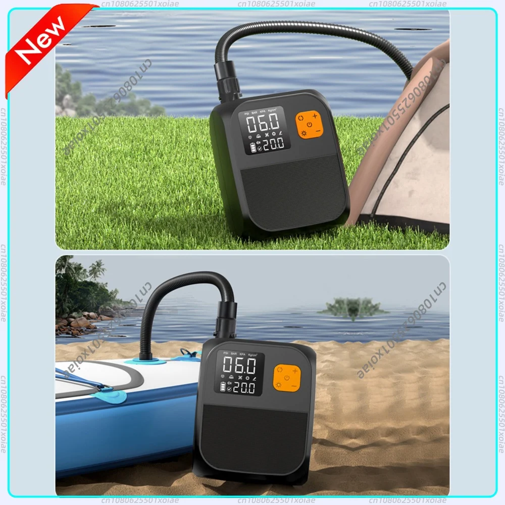 25PSI Electric Air Pump For SUP Paddle Board Inflatable Boat 8000mAh Battery 100L/Min Fast Airflow Type-C Car Charge Portable