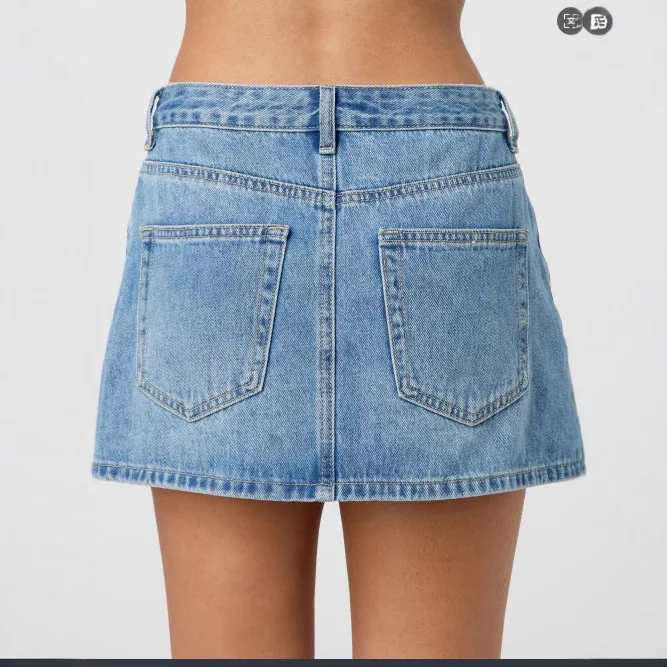 Washed Denim Skirt Women Fashion Trendy Simple All-match Hot Girl Mini Skirts Temperament Commuting Style Female Clothing New