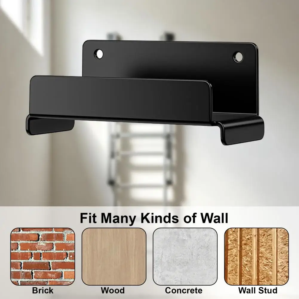 Telescoping Ladder Hanger Telescopic Ladder Storage Rack Wall Mounted Hooks Steel Ladder Hooks with Protective Coating Garage