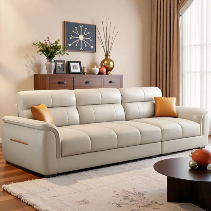 rp-Leather Luxury Living Room Sofas Minimalist Nordic Modern Lounge Outdoor Room Decor Hallway Muebles Postmodern Furniture-