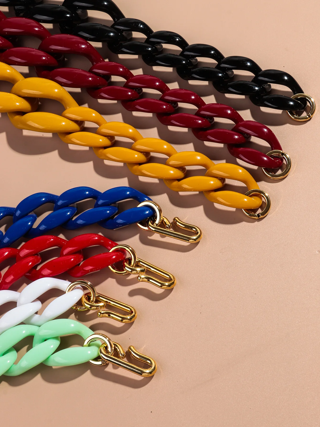 Neue Punk Big Link Acryl Halsband Ohrringe Set für Frauen Männer Vintage Chunky Kette Halsketten Erklärung Partei Schmuck Geschenke – Detail 5