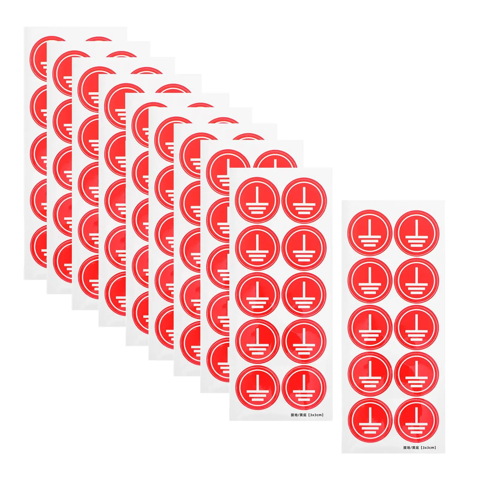 10 Sheets Ground Wire Labels Electrical Panel Labels Sticker High Adhesion Electric Stickers Warning Signs Electrical Panel