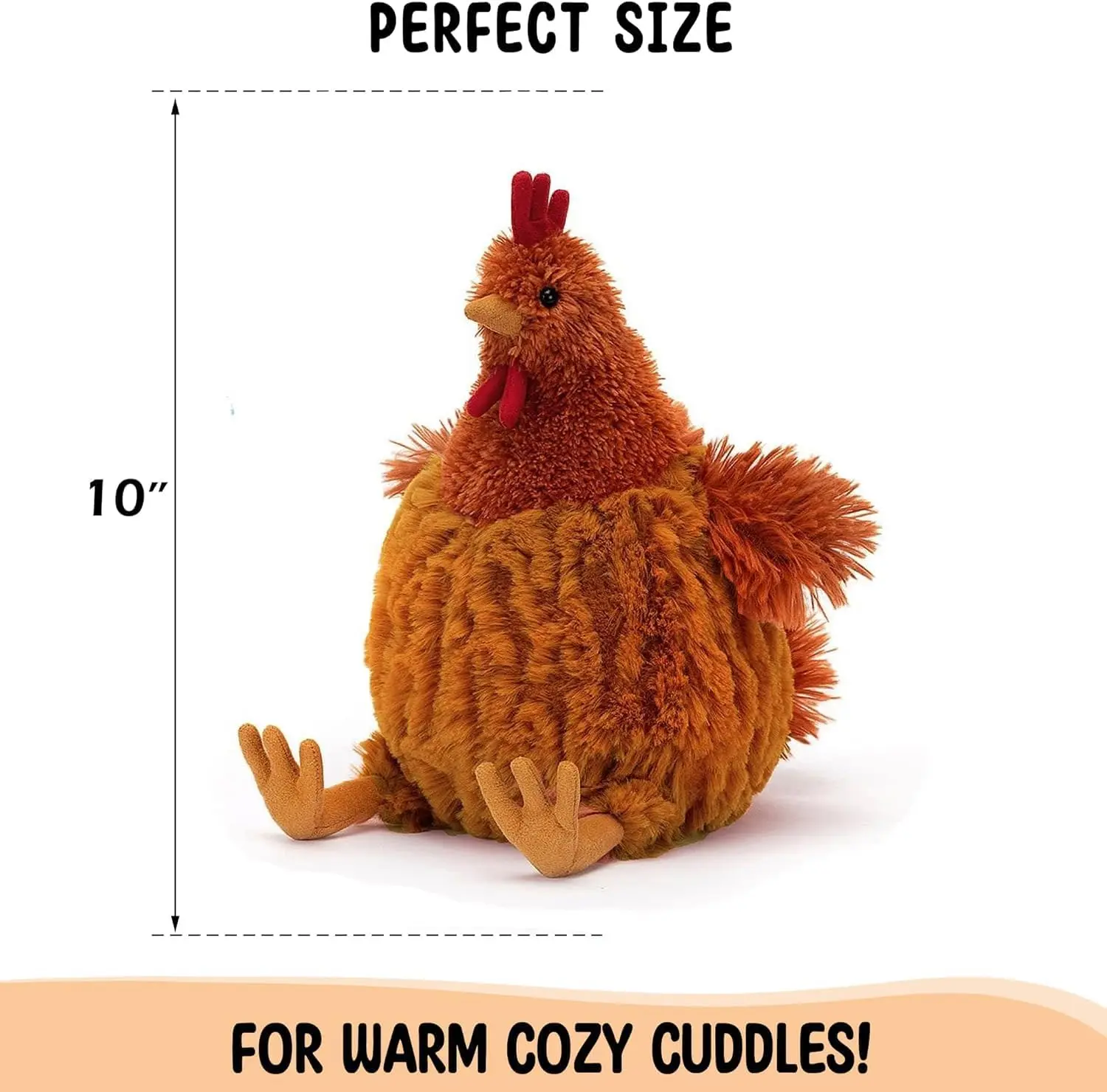 Cute Chicken Stuffed Animals,Soft Rooster Plush Toy Chick Plushies Pillow Gifts for Kids Girlfriend Birthday Mother\'s Day