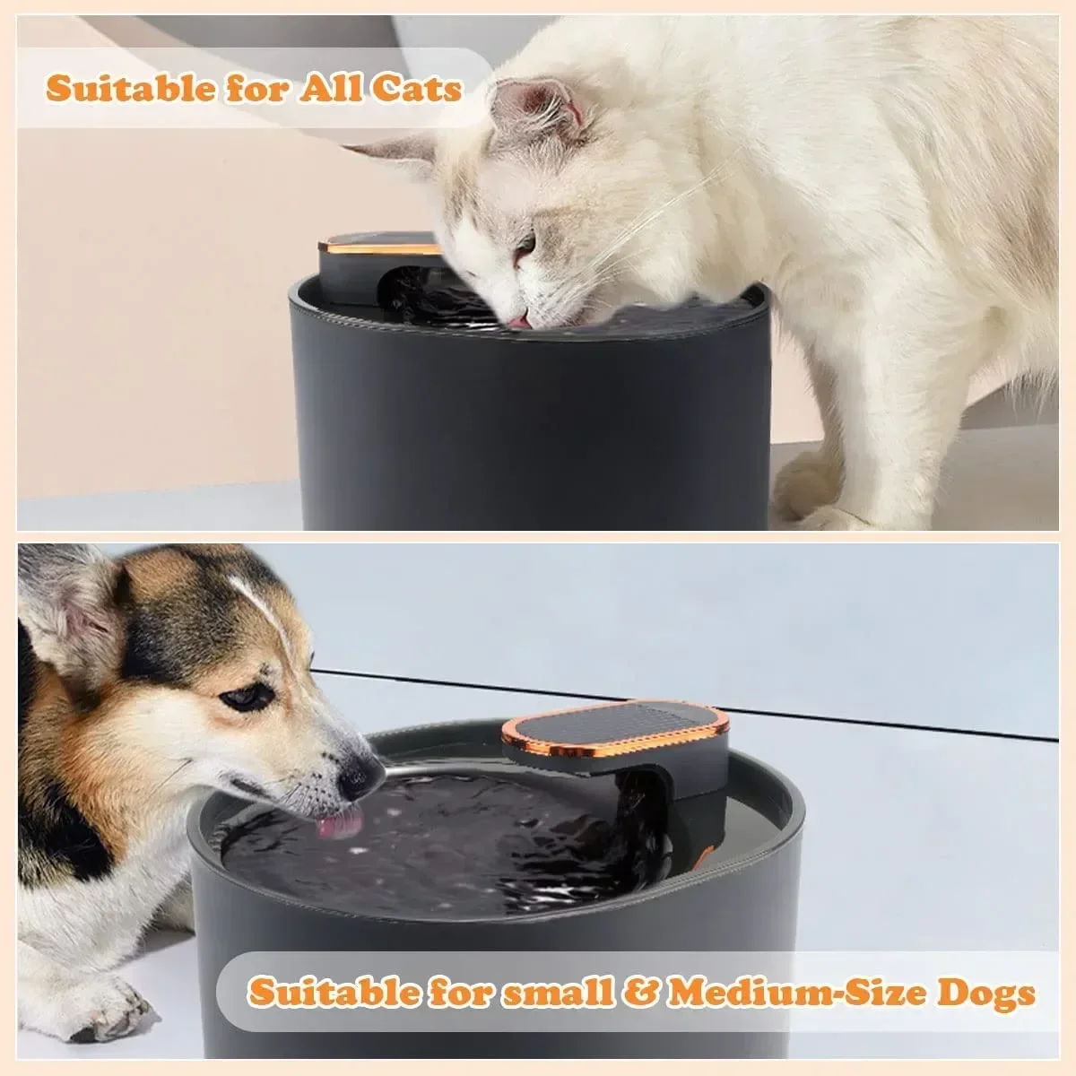 Light Water Drinking Dog Sensor Motion Ultra Fountain Pet Cat Automatic Dispenser Silent LED With