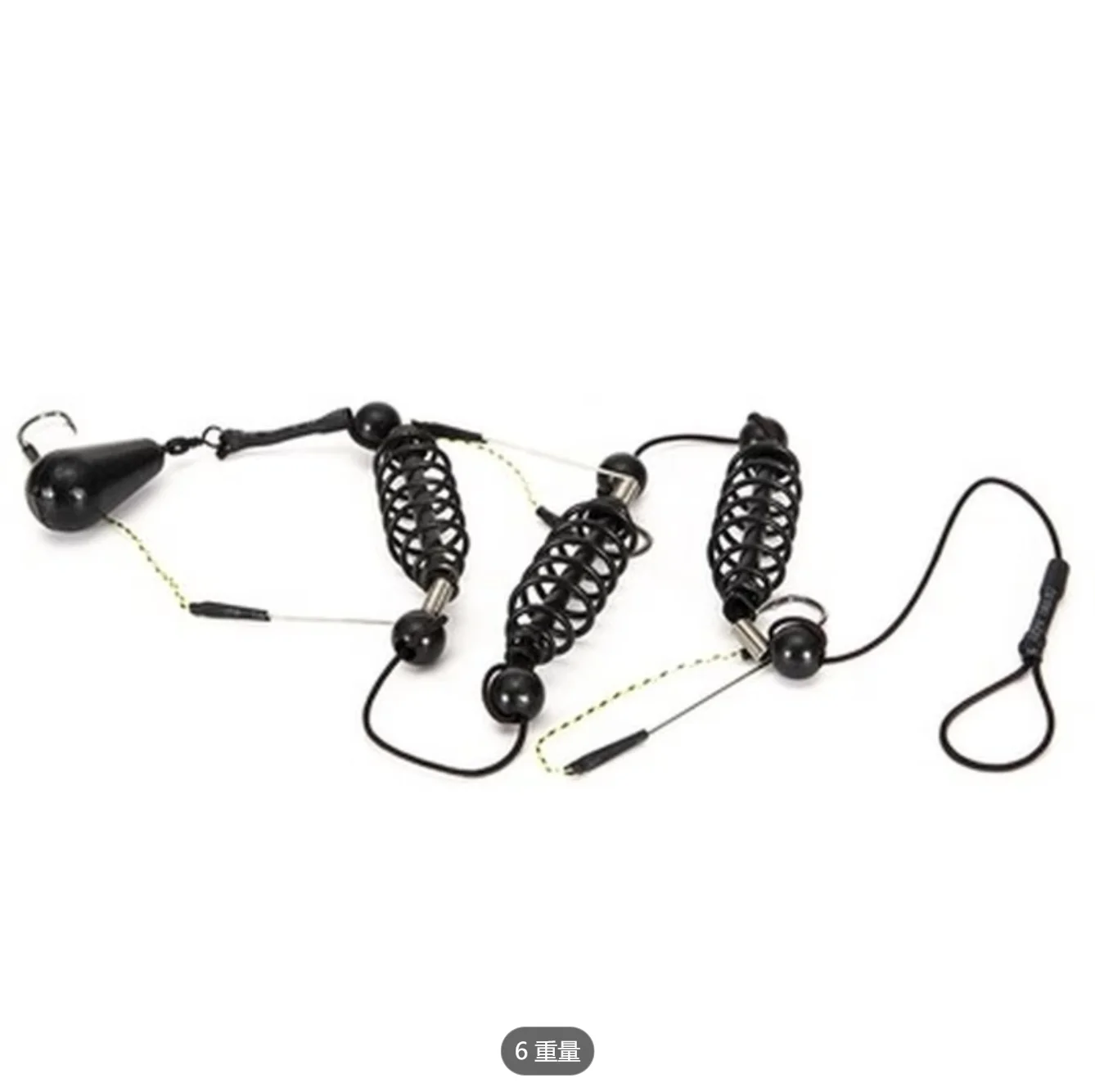 2-teiliges Karpfenangel-Set mit Feeder & Haken, Vorgefertigte Karpfenausrüstung für Grobfischangeln, 15g/20g/25g/30g/35g Optionen