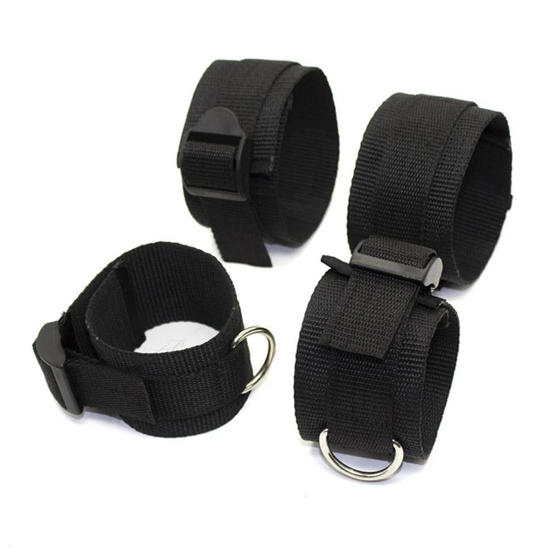 Adults Bed Hand And Foot Restraints Adjustable SM Bondage Straps Toys For Man Restraints Collar Bdsm Slave Goods Couples Game