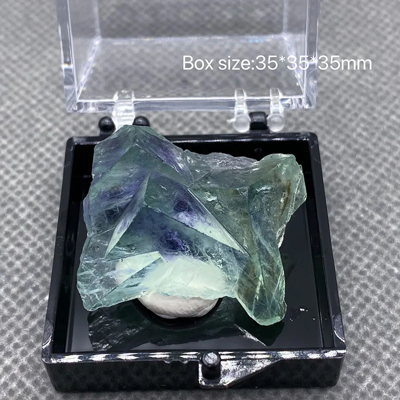 

100% Natural Inner Mongolia fluorite Mineral specimen cluster Stones and crystals Healing crystal Free shipping +box 35*35*35mm