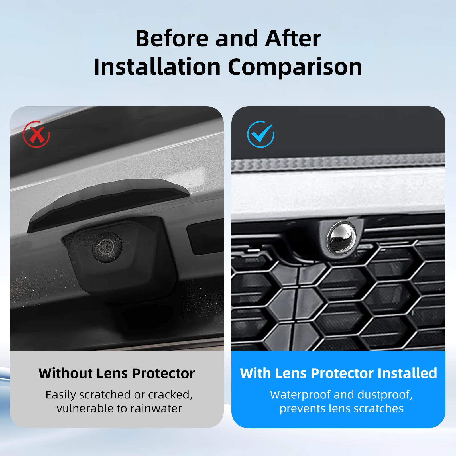 Front Bumper Camera Lens Guard PC Protector For Tesla Cybertruck / Tesla Model Y Juniper/ Model S / 3 2026 Lens Protection Cover