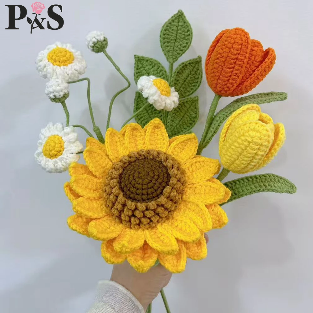 Buket Bunga Rajutan Tangan Mew - Home Decor Tulip ulasan dan harga