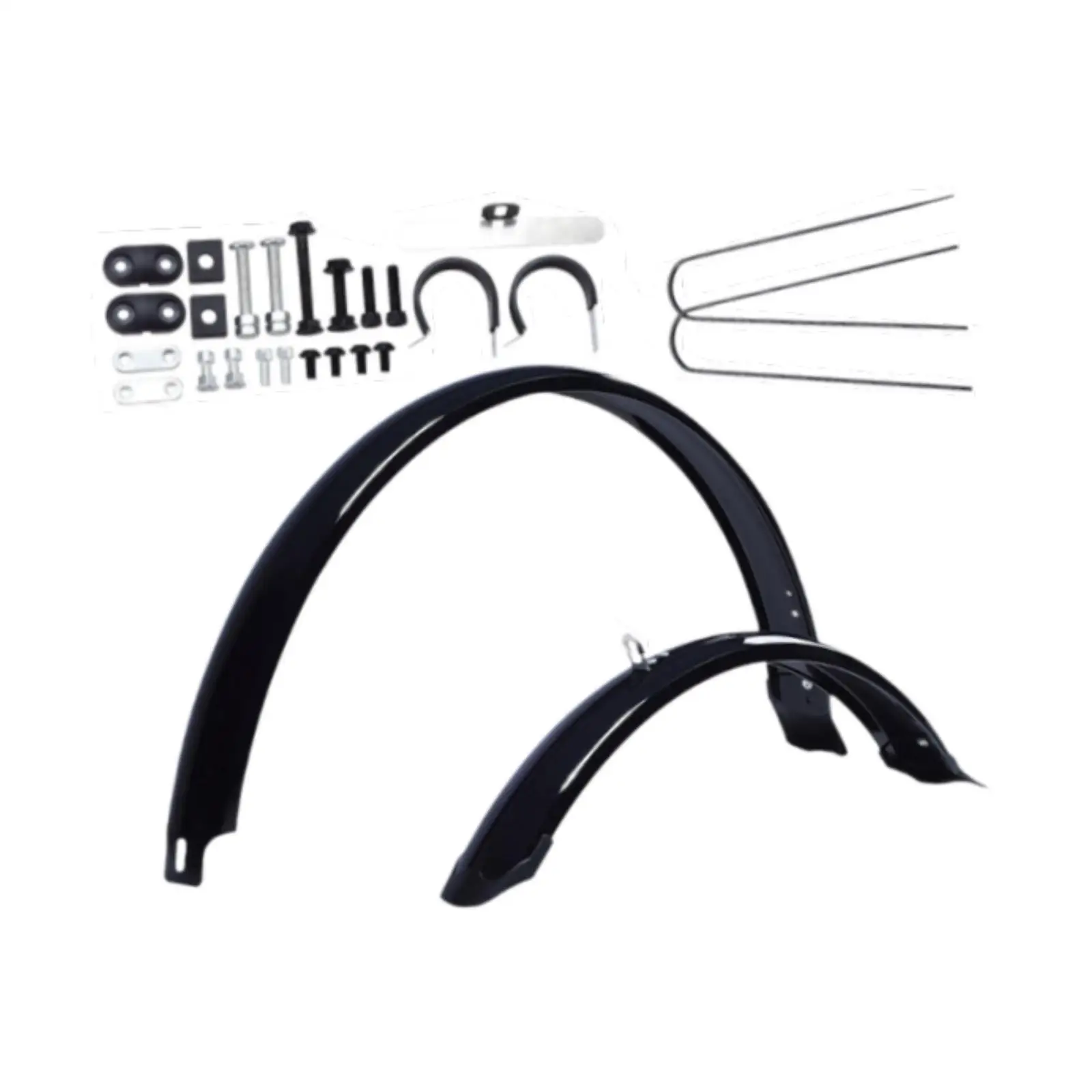 

Mudguard Bicycle Front and Rear Mud Guard Set Metal Adjustable Bracket for 26 inch Tire Full Coverage Simple Installation Sturdy