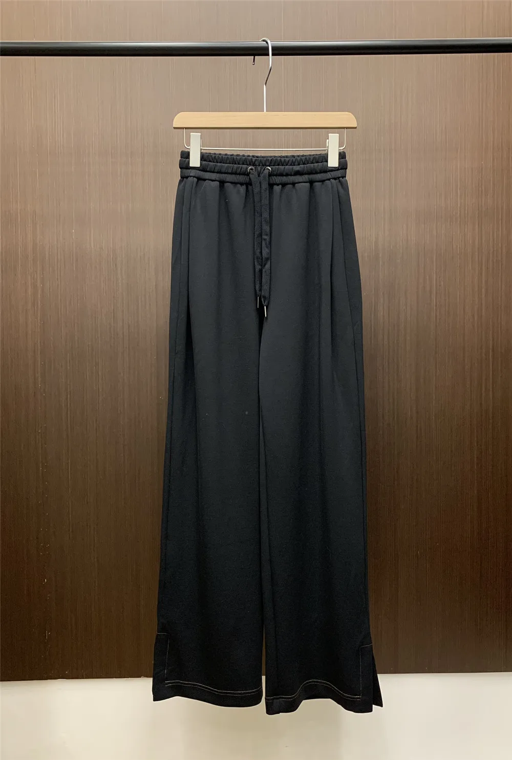 2024 B*C Spring Casual Straight Pants Drawstring Sweatpants Trousers Women Wide Leg Pants