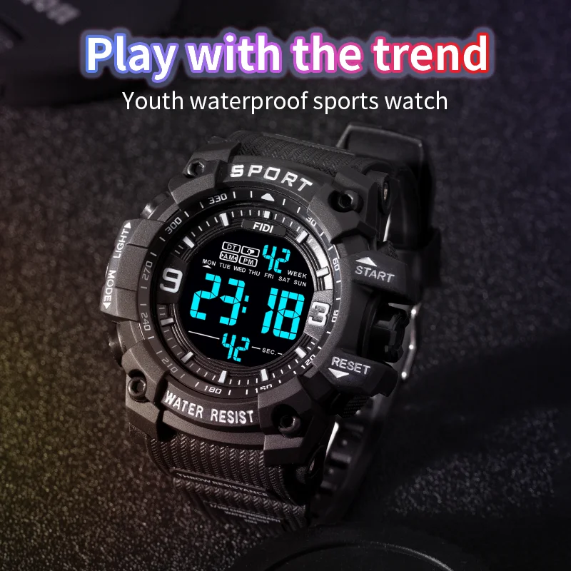 Students Digital Watch Multifunction Sport 30M Waterproof LED Backlight Stopwatch Teenagers Back to School Birthday Gift