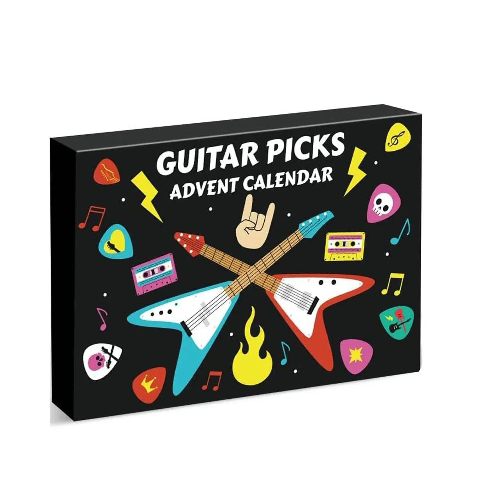 Plectrums Countdown Kalender met 20 Plectrums & 2 Oud Plectrums Houder Kerst Adventskalenders voor Gitaar Bas